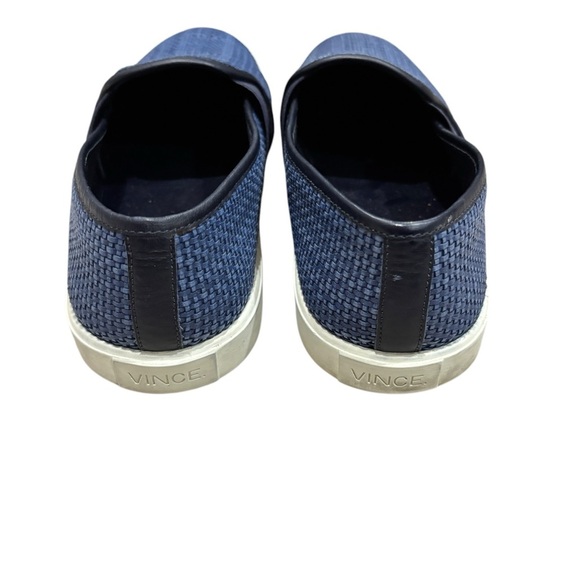 Vince Blue Basketweave Leather Blue Slip On Casual Sneakers Women’s 10/40 - Picture 5 of 7
